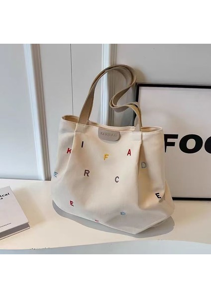 Tuval Gelgit Işlemeli Harfler El No Çanta (Yurt Dışından) modelleri