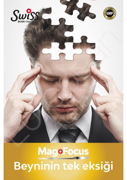 Swiss Bork Mag Focus 90 Kapsül – Magnezyum L-Treonato, Citicoline, Pqq, P5P Destekli Formül – Uykuyu, Zihni ve Hücre Sağlığını Koruyucu