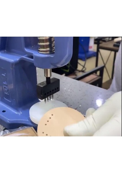 Padova Sıralı Çok Delikli Vida Başlı Deri Zımbası 4mm Deri El Aleti Plastik Tabla fırsatları