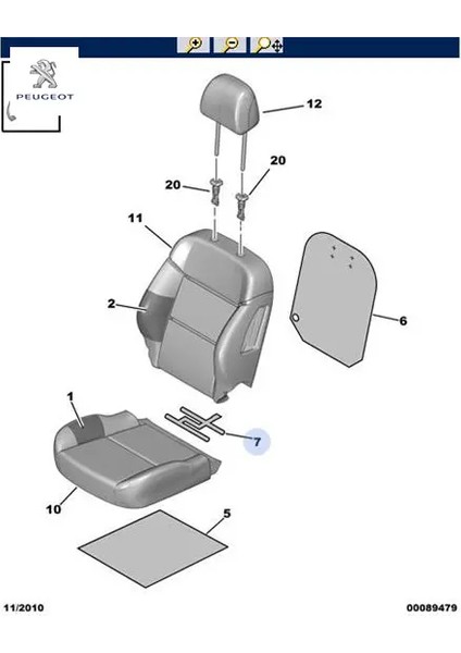 Koltuk Isitma Sensörü Peugeot 8906.GL