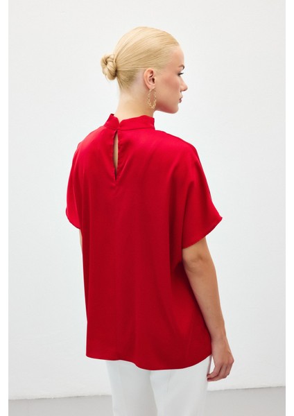 Yarasa Kol Salaş Bluz - Kırmızı indirimleri
