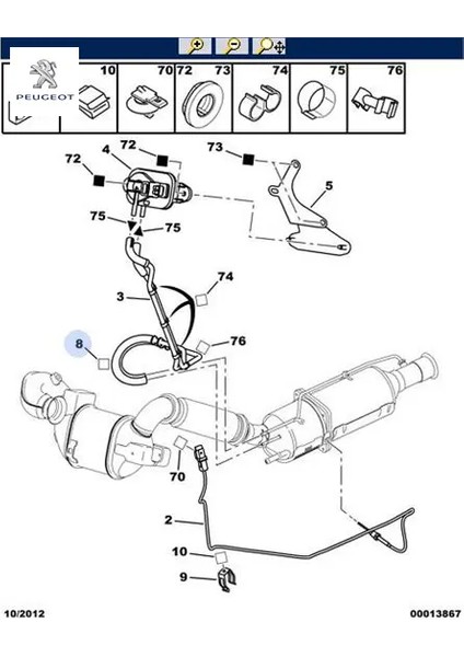 Yakit Hortum Tutucu Agraf Peugeot 1565.V0