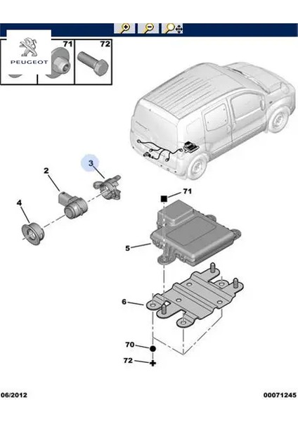 Park Sensör Bağlanti Ayak Peugeot 1631816380