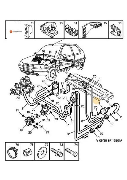 Erp Benzin Filtresi 1007-206-307-407 TU3JP/EW10