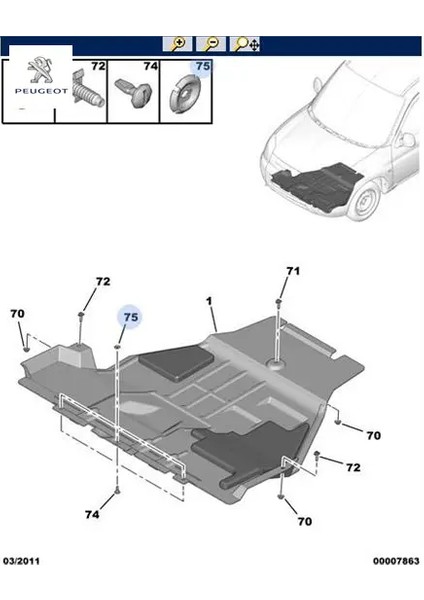 Agraf 206-206+-306-PARTNER Peugeot 8220.EF