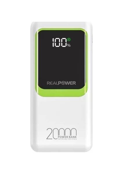 20000MAH 22.5W Dahili Kablolu Taşınabilir Beyaz Powerbank Rp-Pbc2