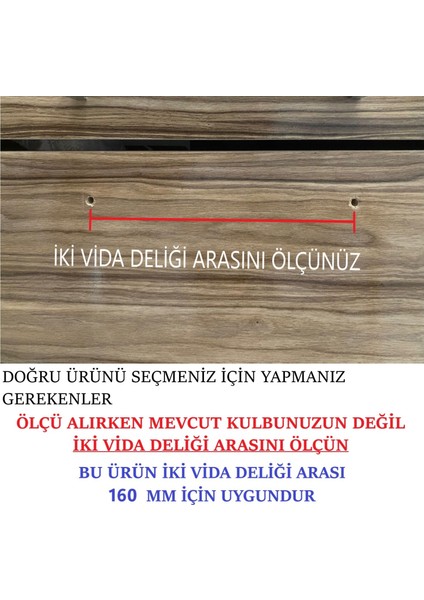 160 mm Polimer Dolap Kulpu 50 Adet Vidalı - 4X100 Tornavida Hediyeli modelleri