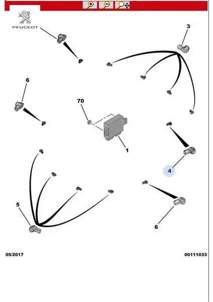Park Sensörü 3008-5008-EXPERT Iv-Traveller-C3-C3/c5 Aircross-Jumpy Iv-Spacetourer