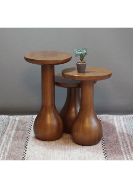 Mushroom Trio Modern Tasarım Yan Sehpa Zigon fiyatları