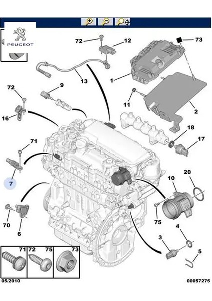 Eksantrik Mil Sensörü 206-FIESTA DV4TD Peugeot 2S6Q12K073AA/ Peugeot, Cıtroen 1920.EJ