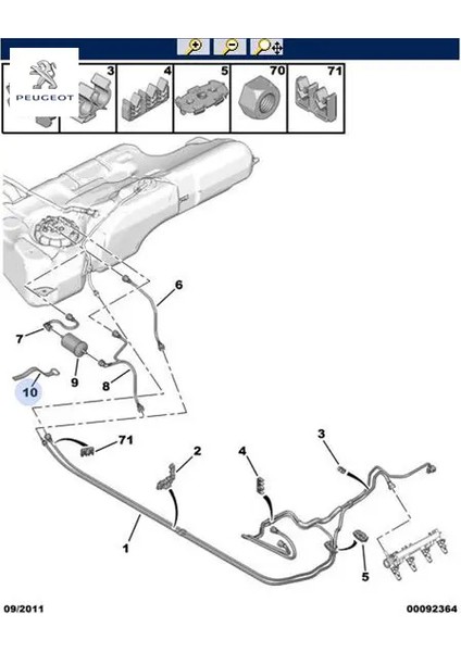 Benzin Depo Tutucu Peugeot 1563.E0