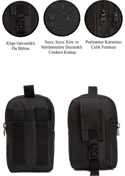 Siyah Erkek Telefon Bölmeli Taktik Bel Kemer Çanta modelleri