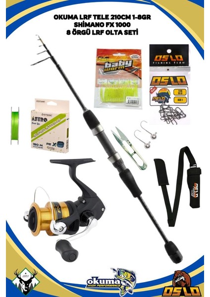 Lrf Tele 213CM 1-8gr Shimano Fx 1000 Lrf Olta Seti