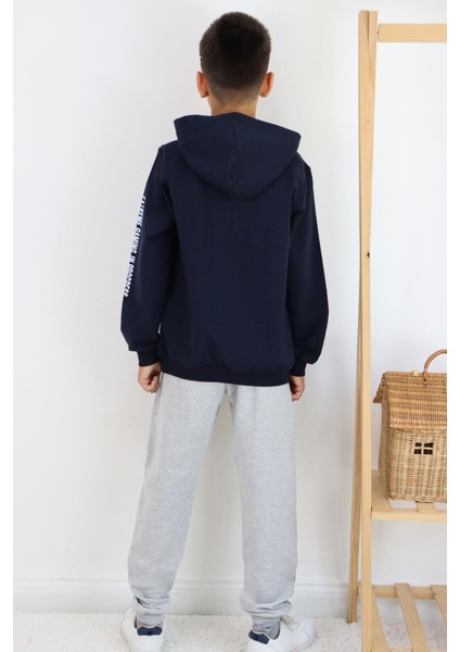 Erkek Çocuk Eşofman Takım Oyun Temalı Önden Cepli 5-10 Yaş, Lacivert modelleri