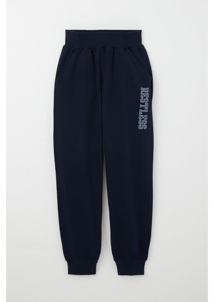 Erkek Çocuk Eşofman Takım Yazı Baskılı Cepli 5-10 Yaş, Indigo fırsatları