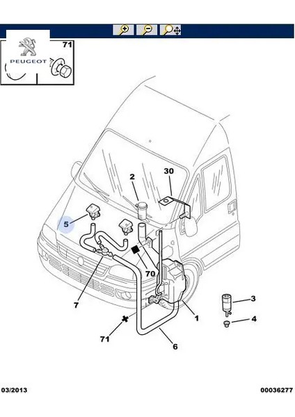 Ön Cam Su Fiskiyesi Boxer 02-06 Peugeot 6438.J0