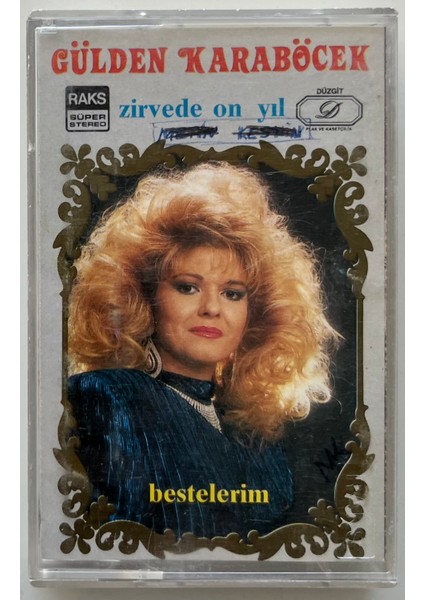 Gülden Karaböcek Zirvede On Yıl Kaset (Orijnal Dönem Kağıt Baskı Kaset)
