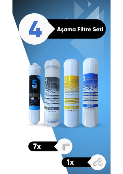 Kapalı Kasa Su Arıtma Cihazı 4lü Filtre Seti