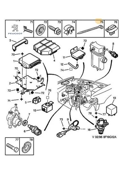 Plastik Kelepçe Peugeot 6980.A8