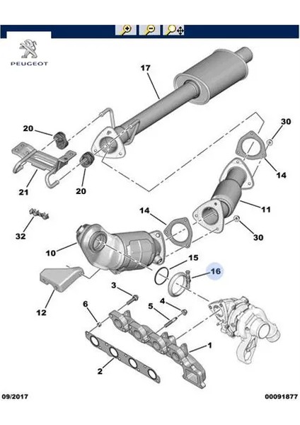 Katalizör Kelepçesi Boxer Peugeot 1606604180 1606604180
