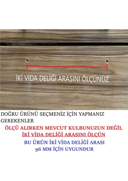 96 mm Polimer Dolap Kulpu 20 Adet Vidalı modelleri