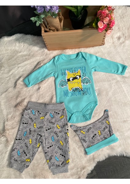 Imaj Ay Süper 3'lü Erkek Zıbın Takım