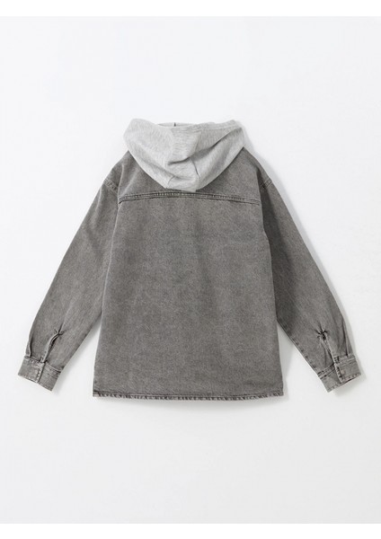 Lcw Kids Siyah Rahat Kalıp Kapüşonlu Erkek Çocuk Jean Gömlek fiyatları