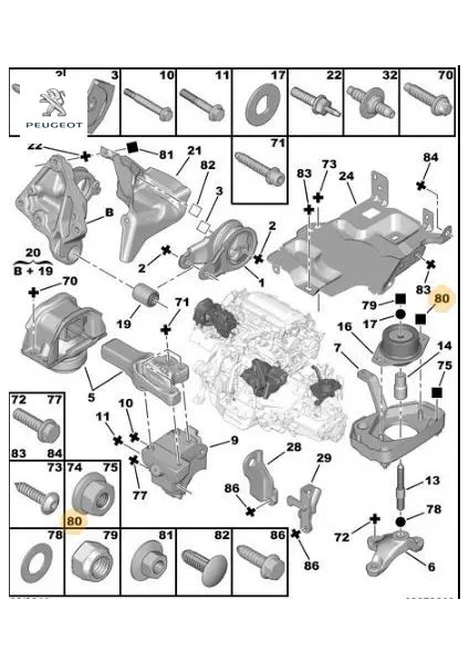 Somun Peugeot 6936.C6