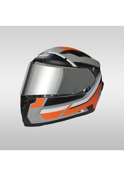 820 Aıx Orange Full Face Kask Kapalı Motosiklet Kask fiyatları
