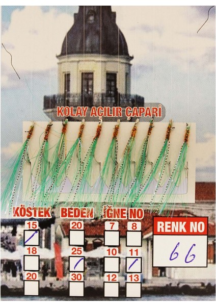 Çapari Istavrit Kolay Açılır 10 Iğne Renk 66