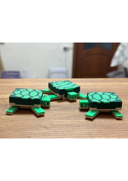 Minecraft Turtle Kaplumbağa Karetta Karetta Hareketli Eklemli Figür modelleri