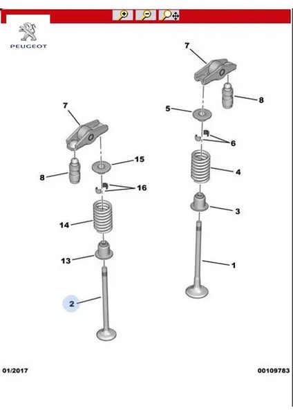 Egzoz Supap 208-2008-308-301-508-5008-EXPERT Iv-Partner-Rifter-Traveller-C3-C4-Berlingo Dv5