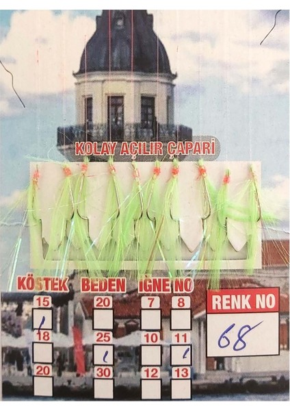 Çapari Istavrit Kolay Açılır 10 Iğne Renk 68