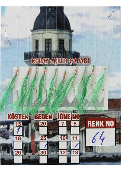 Çapari Istavrit Kolay Açılır 10 Iğne Renk 64