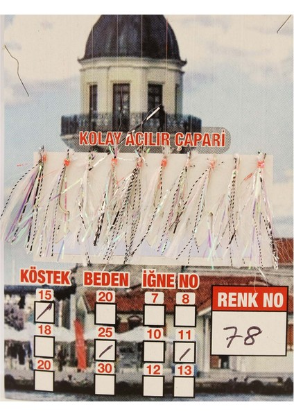 Çapari Istavrit Kolay Açılır 10 Iğne Renk 78