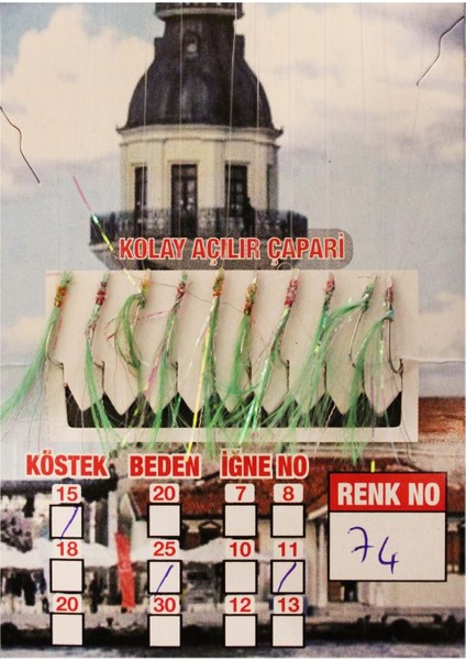 Çapari Istavrit Kolay Açılır 10 Iğne Renk 74