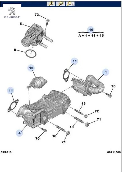 Egr Soğutucu Komple Su Eşanjörü 301 1.5 Hdi DV5RD Euro 6 Peugeot KV6Q9U443BB / KV6Q 9U443 Bb Ford, Cıtroen 9813050280