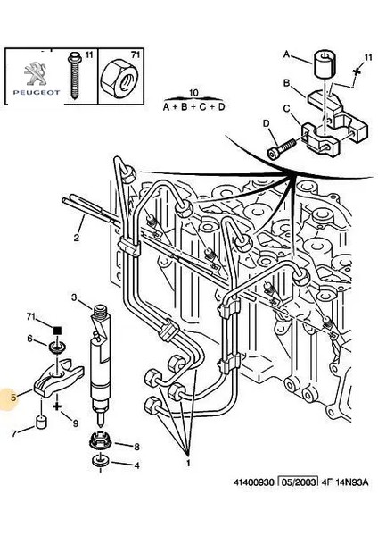 Enjektör Taş. Çatali Boxer DJ5T Peugeot 1982.38