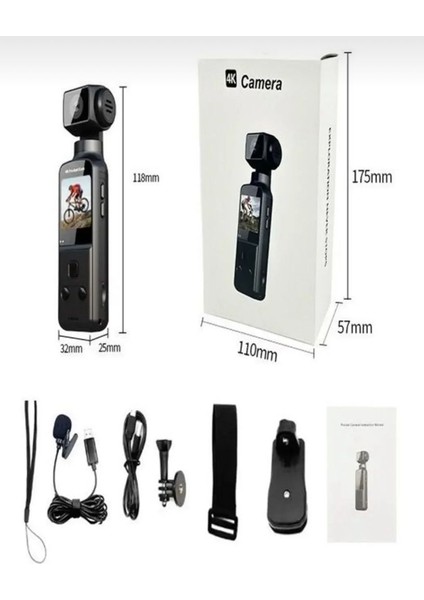 K1 4K Mini Wifi Aksiyon Kamerası Taşınabilir Video Kaydedici Yüksek Çözünürlük Pocket Camera modelleri