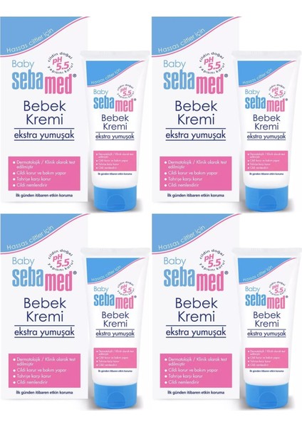 Bebek Kremi 200ML (Ekstra Yumuşak) (4 Lü Set)