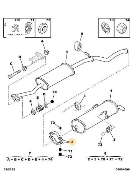 Egzoz Kelepcesi Peugeot 1713.55