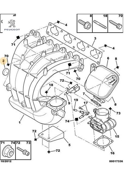 Manifolt Tapa Peugeot 0311.23