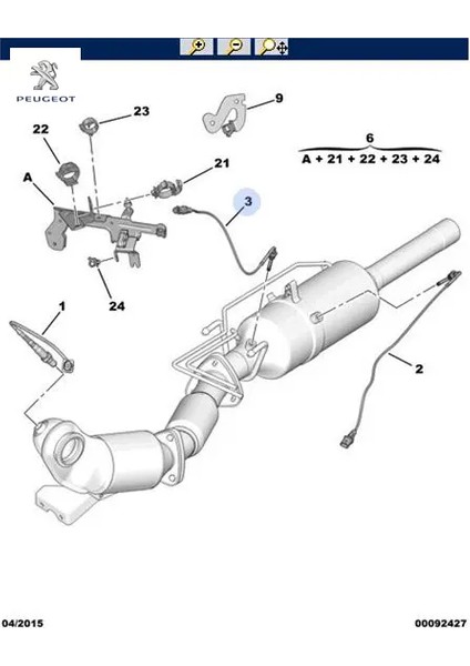 Egzoz Fap Kaptörü Üst 2.2 Puma Euro5 Boxer Jumper