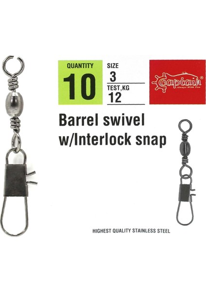 5021 Captain Kilitli Klips Black Nıckel 10LU No 5