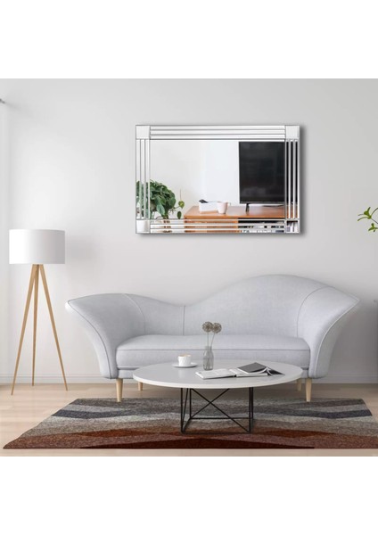 Model Star, Dekoratif Desenli Ayna, Bizoteli Ayna, Salon Ofis Konsol Aynası, 120X60 cm modelleri