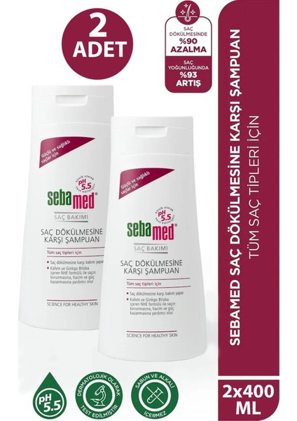 Saç Dökülmesine Karşı Şampuan 400 ml 2 Adet