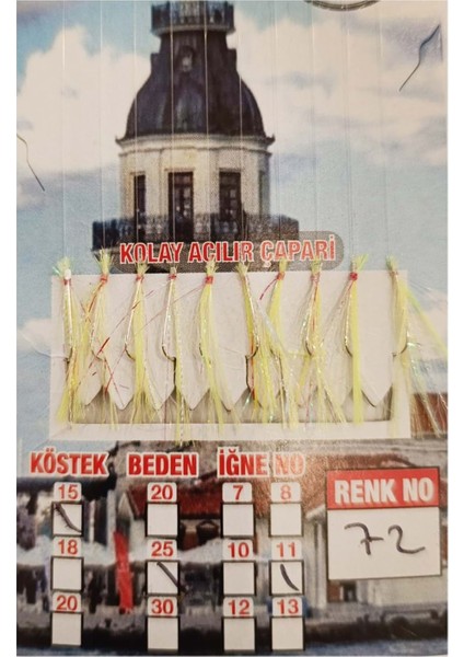 Çapari Istavrit Kolay Açılır 10 Iğne Renk 72