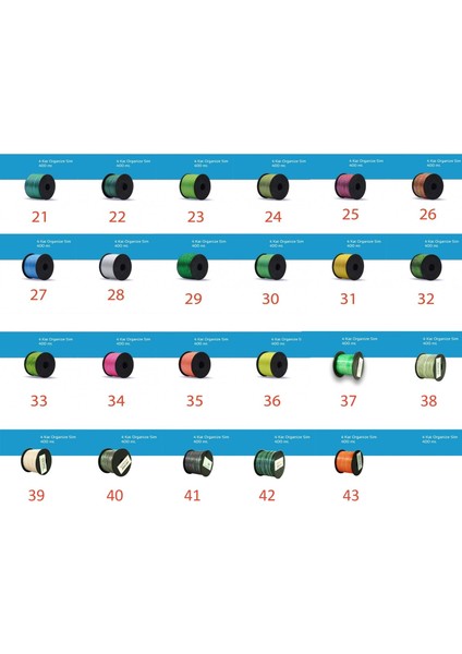 Sim Organze Makarada 4kat Kombin 400MT No 28