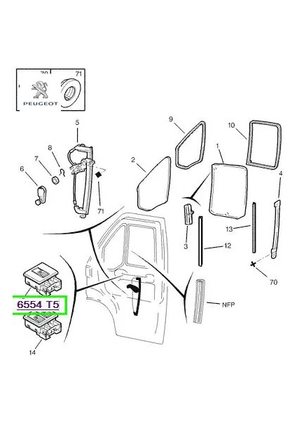 Cam Kriko Kumandasi Boxer Peugeot 6554.T5