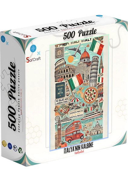 500 Parça Puzzle Italya’nın Kalbine Yolculuk